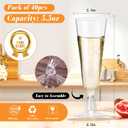 Plastic Champagne Flutes 40 Pack, 5.5 Oz Clear Disposable Plastic Champagne Glasses, Wine Glasses Cups for Wedding Celebration Birthday Party Valentines Wine Tasting New Years Eve Party Supplies