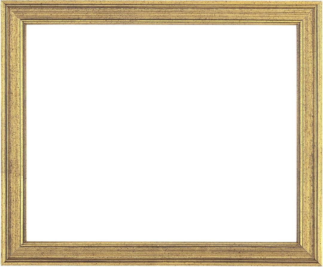 Museum Collection Piccadilly Artist Vintage Picture Frames - 12x16 Gold - Single Frame for 1/2" Canvas, Paper and Panels, Museum Quality Wooden Antique Frame, Does not include glass or backing