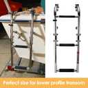 Artilife Stainless Steel Boat Ladder,Boat Foldable Stainless Steel 3 Step Ladder Marine Pontoon Ladder Polished 2 + 1 Step with Rubber Grip & Mounting Screws