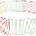 Prevue Pet Products Multi-Color Small Pet Playpen - Small Animal Pen for Rabbits, Guinea Pigs, Hamsters, Tortoises, Bunny Enclosure, Easy to Assemble, Indoor & Outdoor Play - Multi-Color (13-Inch)