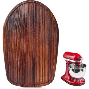 Stand Mixer Mat Compatible with Kitchenaid Bowl Lift 4.5-5 Qt Stand Mixer Kitchenaid Mixer Accessories, Appliance Sliders for Kitchen Appliance Wood Sliding Tray for Stand Mixer (Brown)