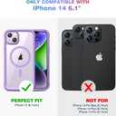 Diaclara Magnetic Designed for iPhone 14 Case, Compatible with MagSafe Built-in Touch Sensitive Anti-Scratch Screen Protector, with Camera Lens Protector for iPhone 14 6.1" (Peri Purple)