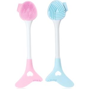 2 x 2 Packs Silicone Face Scrubber Exfoliator, Face Mask Brush Applicator, Facial Cleansing Brush, Pore Cleaning Brush, Pore Scrubber for Face