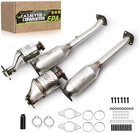 Front & Rear Converter Compatible with Frontier/Pathfinder/NV1500/NV2500/NV3500 2005-2018, Xterra 2005-2015, Suzuki Equator 2009-2012 Catalytic Convertor EPA Compliant 16468