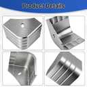 4Pcs Aluminum Casting Pontoon Corner Cap Deck Corner,Suitable for 90 Rounded Corner,Height 3-1/8" to 3-3/16" Top 3-1/8" to 3-3/16"