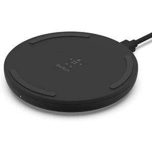 Belkin Quick Charge Wireless Charging Pad - 10W Qi-Certified Charger Pad for Apple iPhone, Samsung Galaxy, Pixel, Airpods Pro & More, Charge While Listening to Music, Streaming Videos - Black (No PSU)