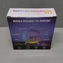 Mini LED Table Lamp with 4-In-1 Wireless Charger, Night Light, Sunrise Alarm Clock, Bluetooth Speaker, Smart Atmosphere Table Lamp for Bedroom, Office, Home Decor (Black)