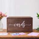 Wedding Card box with Slot - 11.5 IN Wooden Card Box for Wedding Reception Graduation Birthday Party Rustic Wedding Decor, DIY Wood Box for Cards Envelope Money-WCB001