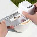 Mxmoonant Colorful Coffee Printer, Handheld Printing Custom Text Pattern DIY Image for Coffee, Cake Cookie