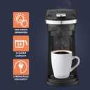Newhouse Single Serve Coffee Maker compatible with K-cups Water Reservoir, Versatile Ground Coffee & K-Cup Compatibility, Adjustable Tray for Travel Mugs