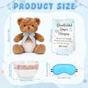 Simgoing 19 Piece Bear Themed Baby Shower Diaper Changing Game Supplies Include 12 inch Bear Dolls Blindfold Diapers Games Prizes for Adult Gender Reveal Raffle Party (Fashion,Blue)