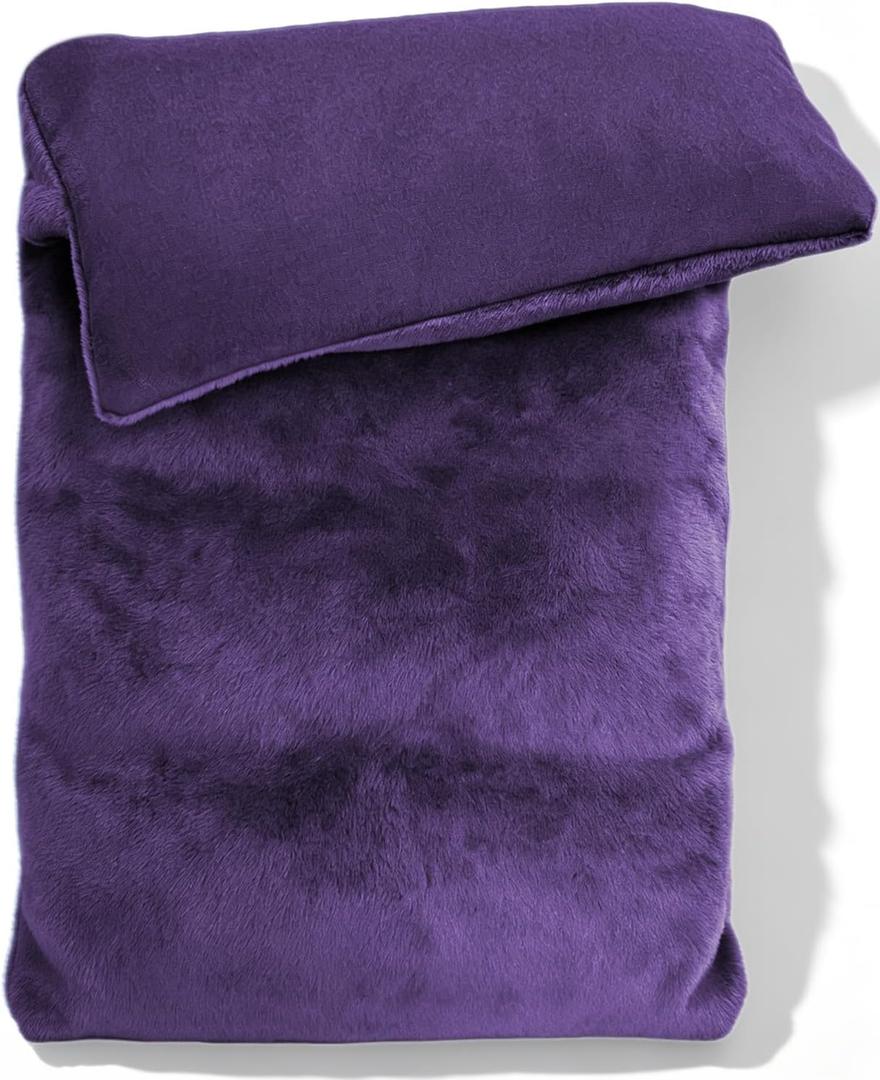 Microwavable Heating Pad with Washable Cover 13x7 Inch Flaxseed Microwave Hot Pack, Lavender Scent, Moist Warm Compress for Relaxation, Non-Electric & Portable