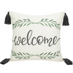 Creative Products Welcome 18x18 Spun Poly Pillow, Set of 1