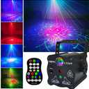 Laser Lights Show Projector - Sound Activated Strobe & Disco Ball DJ Lights for Christmas, Halloween, Glow Party Decor