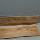 Floating Shelves Set of 2, Solid Elm Wood Wall Shelves 32 Inch - Invisible Bracket Mount for Living Room, Bedroom, Kitchen, Bathroom - Natural