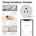 2 x 16A Smart Plug Wi-Fi Mini, Compatible with Alexa & Google Home, Timer 2.4G Wi-Fi Only,Remote Control with Timing Function, Timing and scheduling,Works with Your Wi-Fi Router  no hub Required.
