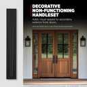 Kwikset Caerus Front Door Lock Handle and Deadbolt Set, Entry Handleset Exterior with Interior Reversible Lever, Matte Black, Dummy Deadbolt Double Door Security, with Microban Protection