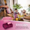 My Vesperbox Lite  Mini Lite - Kids Bento Lunch Box  Extra Durable Lunchbox for Toddlers and School  Leakproof, Child-Friendly, Ideal for Daycare, Preschool & Elementary School (7.48 x 5.12 x 1.97 in, Mini Lite - Pink - Purple - 19x13x5cm)