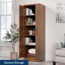 Sauder HomePlus Storage Cabinet/ Pantry cabinets, Sienna Oak finish, L: 23.25" X W: 17" X H: 71.125"