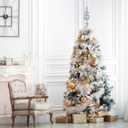 NOLITOY Spherical Christmas Tree Topper Ornaments, 9 Inch Plastic Glitter Finals Tree Topper Decorative Ornament Holiday Indoor Suitable for Home Party Decoration, Silver