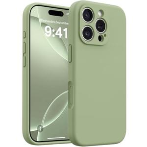 AOTESIER Magnetic Case for iPhone 16 Pro, Upgraded Silicone | Full Camera Protection | Integrated Camera Control Button | MagSafe Compatible | Anti-Scratch Microfiber Lining Phone Case, Tea Green