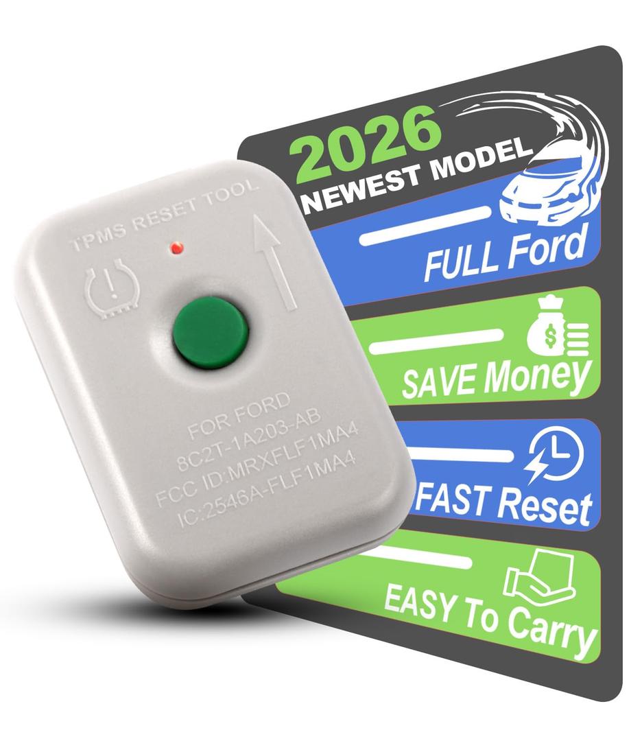 TPMS Relearn Tool for Ford, FIRSTOOL TPMS19 TPMS Reset Tool Tire Sensor Programmer Reset Tool Tire Sensor Pressure Monitor Activation Tool TPMS Programming Tool for Ford Lincoln Mercury (With Battery)