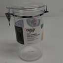 Oggi Large Clear Canister with Clamp Lid, 72 oz - Large Airtight Food Storage Container, for Kitchen & Pantry Storage of Bulk, Dry Foods, Pasta, Flour, Sugar, Coffee, Rice, Tea, Spices & Herbs (72-Fluid Ounce)