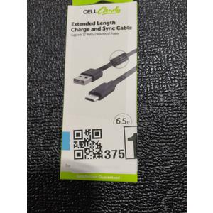6 1/2 Extended Length Charge and sync Durable Tangle Resistant Braided Cable