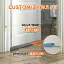 Premium Velvet Under Door Draft Stopper, Door Draft Stoppers for Bottom of Door with Double-Sided Windproof Seal, 30'' to 36'' Adjustable Gap Filler to Blocks Cold Air Light Dust Noise Drafts