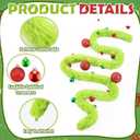 6 Feet Christmas Garland Decorations Xmas Lime Green Faux Fur Ribbon Trim with Red Green Balls Xmas Tree Winding Furry Stripe for Mantel Fireplace Decoration Indoor Outdoor Table Decor