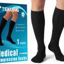 Medical Women Men Compression Socks Knee High 20-30 mmhg Graduated Stocking Support Hose Cute for Running Travel