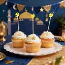 200 Pcs 4.7 Inch Holiday Festival Toothpicks for Appetizers,Eid Mubarak Cocktail Picks