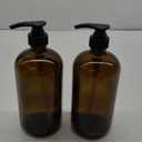 32 Ounce Glass Pump Dispenser Bottle, Large Amber Container with Pump for Shower and Bath Shampoo Soap Conditioner Lotion - 1 Liter Shower Bottles- by Kitchentoolz