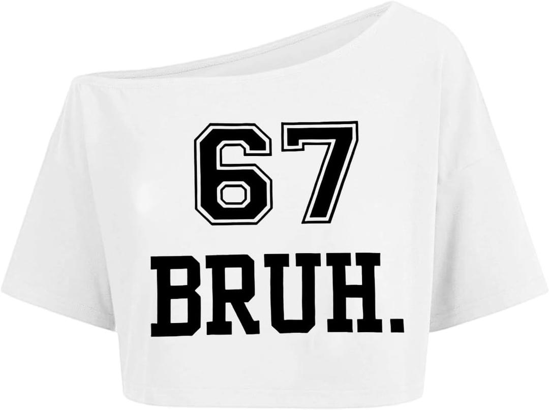 80s Shirt for Women Neon Off The Shoulder Crop Tops Girl's Just Wanna Have 80's Fun Graphic Tee