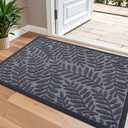 OLANLY Door Mat Indoor Outdoor Entrance, 36x24, Waterproof All-Weather All-Season Doormat, Sturdy Natural Rubber, Stain and Fade Resistant, Low Profile, Easy Clean Patio Entryway Mat, Medium Grey