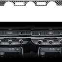 NVCNX Real Carbon Fiber Compatible with Honda 11th Gen Civic 2022 2023 2024 2025 Sport/Si/LX/Type R Sedan Hatchback Car Dash AC Panel Dashboard Cover Interior Trim Accessories