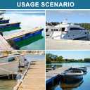 Inflatable Dock Bumpers, Heavy-Duty Marine Fenders Set, Rub Rail & Piling Protection for Boats, Piers (15.2" x 5.5", Light Beige)