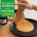 Riveira 9 Pieces Teak Wooden Spoons For Cooking  Premium & Durable Organic Teak Wooden Cooking Utensils  Non Stick Wooden Spatula For Cooking  Non Toxic Utensil Set With Holder & Spoon Rest