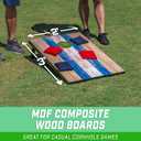 GoSports Portable Cornhole Sets, 8 Styles Choose 4 x 2 ft or 3 x 2 ft - Boards Include 8 Bean Bags, Travel Case, and Game Rules