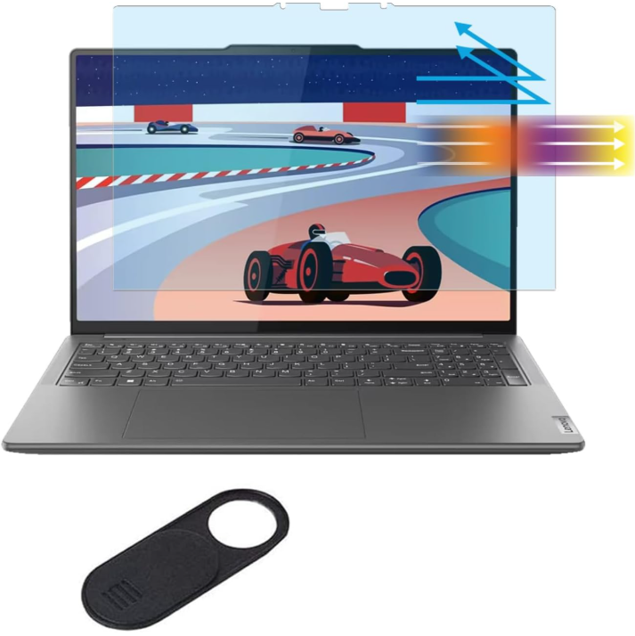 Screen Protector for Lenovo Yoga Pro 9i 16 inch Gen 9/8, Lenovo Slim Pro 9/9i 16", IdeaPad Slim 3 3i 5 5i Gen 10/9/8 16 Inch Laptop, Eye Protection Anti Blue Light Glare UV Blocking Filter Film