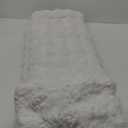 Lotus Karen Faux Fur Throw Blanket Cream White - Big Bubble Rabbit Fluff Blanket for Couch, Small Fluffy Fuzzy Cozy Blanket, Thick Furry Plush Shaggy Blankets, 50x60 Inches