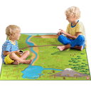 Safari Play Mat for Toy Animals | Foldable Solution |Large Size 57” x 57” | All Safari Animals | African Jungle Serengeti | Child Activity Mat | by Play Mat Factory