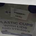100 Pack 12 oz Disposable Coffee Cups with Lids and Straws - Clear Plastic Smoothie Cup, Sturdy and Leakproof Ice Coffee Cups, To Go Cups for Cold Drinks (EXP 07/14/26)