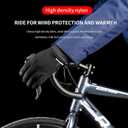 Winter Warm Gloves Men Women, Windproof Waterproof Thermal with Touchscreen Fingers & Anti-Slip Palm for Cool Weather Running Cycling Driving Hiking Biking Walking Sports Soccer, Freezer Work (Medium, Black)