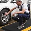 2 x 6 FT Anti Fatigue Mats Industrial 15/16 Inch Thick Soft Sponge Ergonomic Mat Durable Heavy Duty Diamond Plate for Standing Non Slip Industrial Grade Floor Mat for Leg & Back Pain