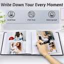 Popotop Photo Album 4x6 200 Photos with Writing Space, Leather Cover Album with Display Picture Window, Photo Book for Wedding Family Baby Gift