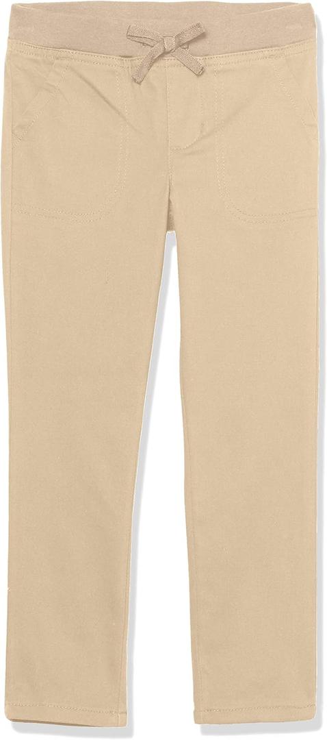 French Toast Girls Pull-On Pant (8, Khaki)