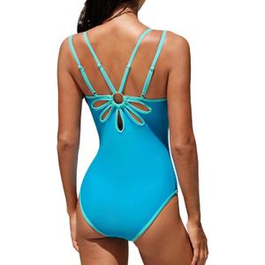 ZAFUL Women's One Piece Cutout Swimsuits Tummy Control Slimming Bathing Suit Beach Summer Swim Outfits 2026, Medium