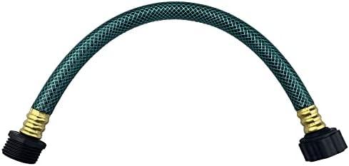 Darnassus PVC Garden Hose 1/2 Inch, Flexible Water Hose with Male and Female Fittings, No Leaking, Heavy Duty, for Household, Outdoors, Lawns, Patio (1 FT, Green, Plastic Fittings)