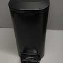 TIPGO Slim Bathroom Trash Can with Lid Soft Close, Step Pedal, 6 Liter / 1.6 Gallon Stainless Steel Trash Bin, Small Garbage Cans for Bedroom, Office, Kitchen (Matte Black)